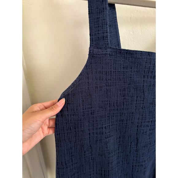 Madewell Top Women's XL Blue Apron Cross Back Tank Blouse Sleeveless - Picture 3 of 6